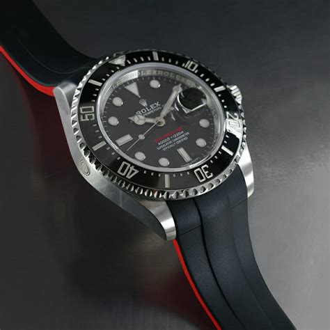 rubber strap for rolex sea dweller|Rolex Sea-Dweller watch band.